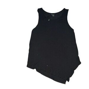 Ruff Hewn Gray Soft Asymmetric Tank Top-Black-L-GUC